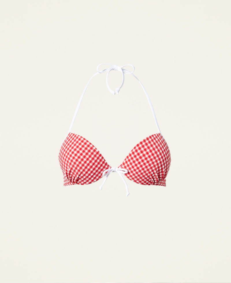 Gingham push-up bikini top