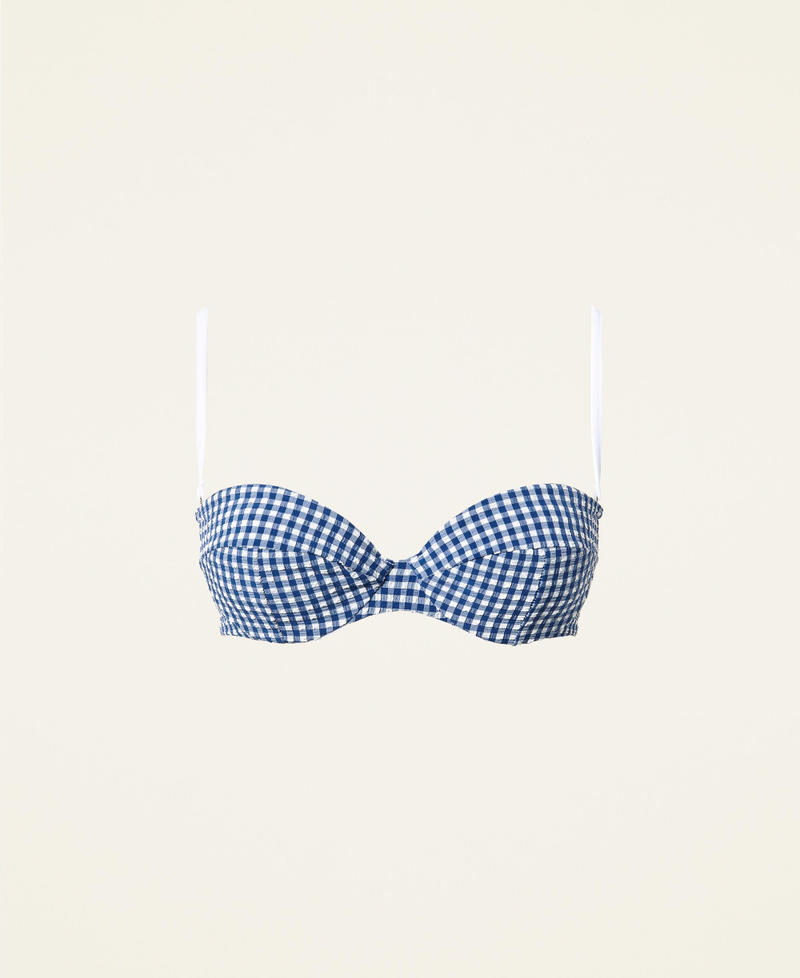 Gingham underwired bikini top