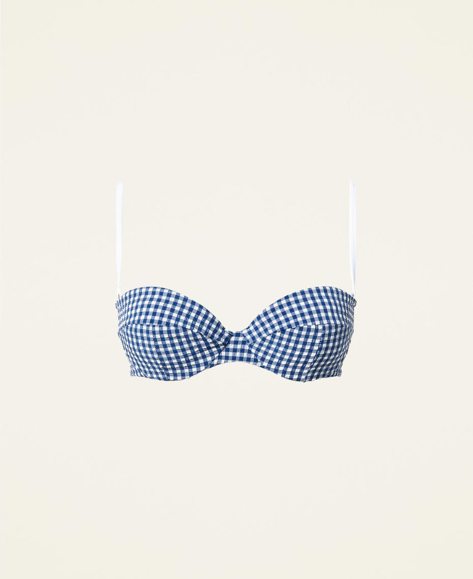 Gingham underwired bikini top