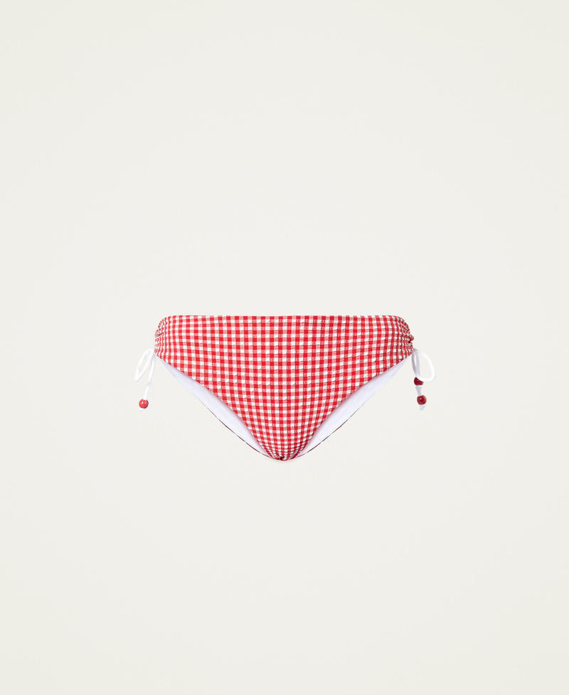 Gingham pattern bikini bottom