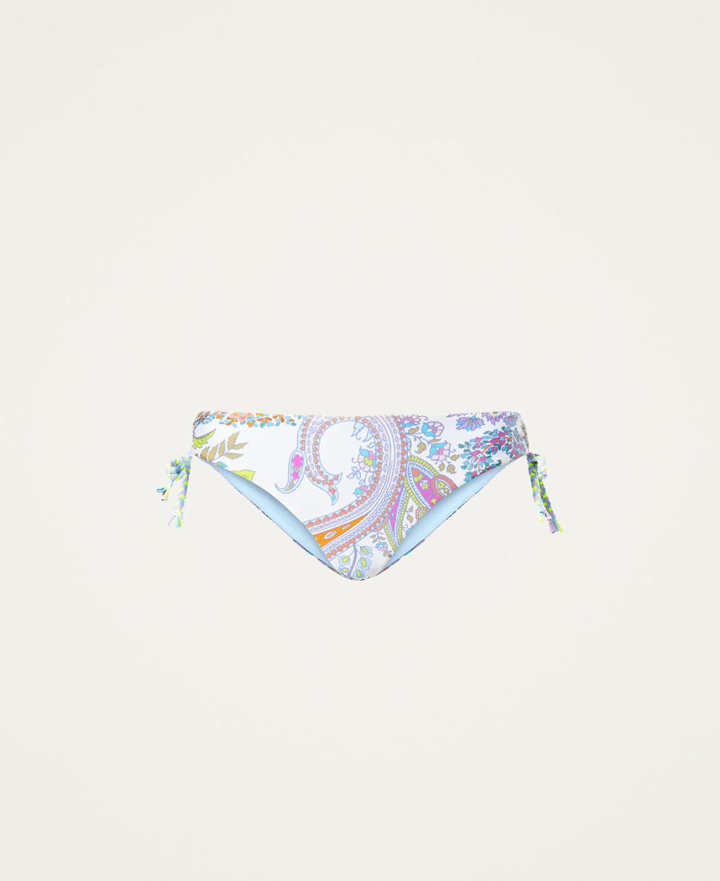 Bikini bottom with drawstring and print Paisley and Flower Print Woman 221LMMW99-0S