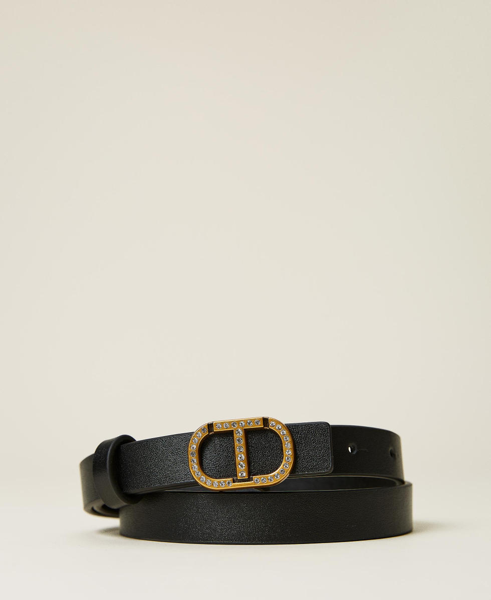 Cintura Western CTM In Ecopelle Con Strass - Larghezza 38mm, Da Donna O Uomo