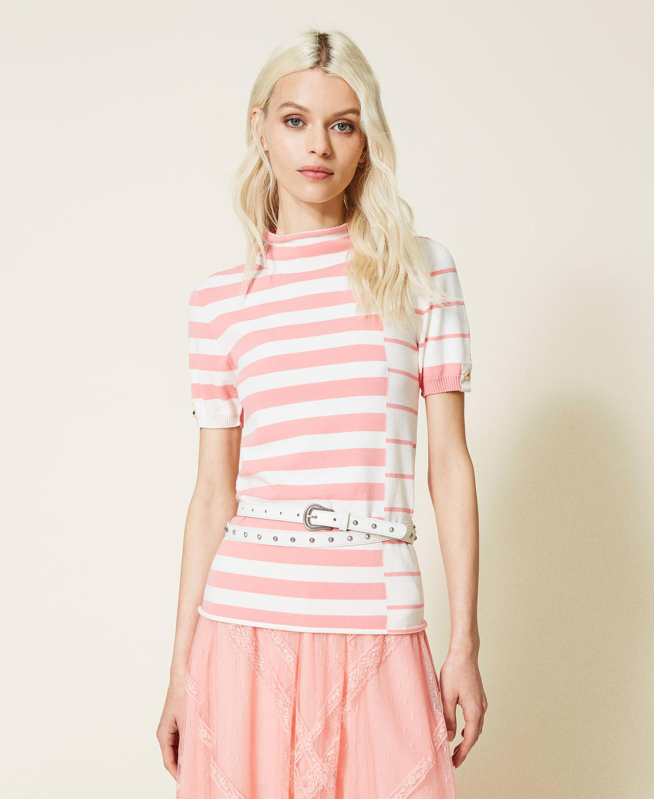 Double wrap belt with spikes Lily Woman 221TA4016_00381_0S