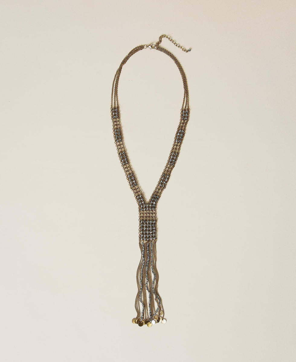 Halskette mit Fransen und Perlchen
