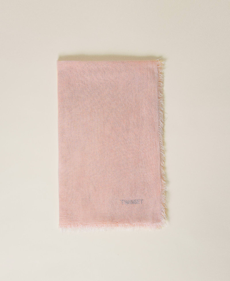 Sciarpa con logo strass