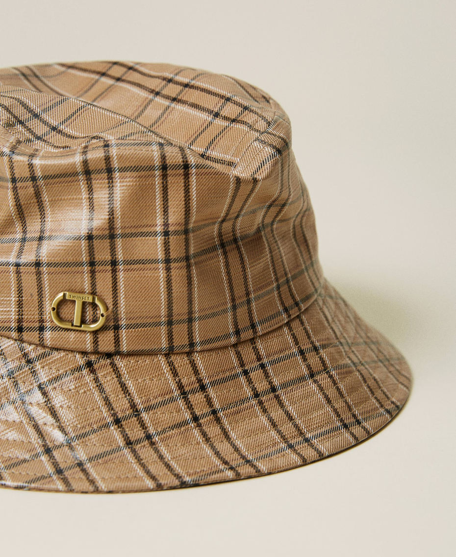 Cappello fisher con stampa check