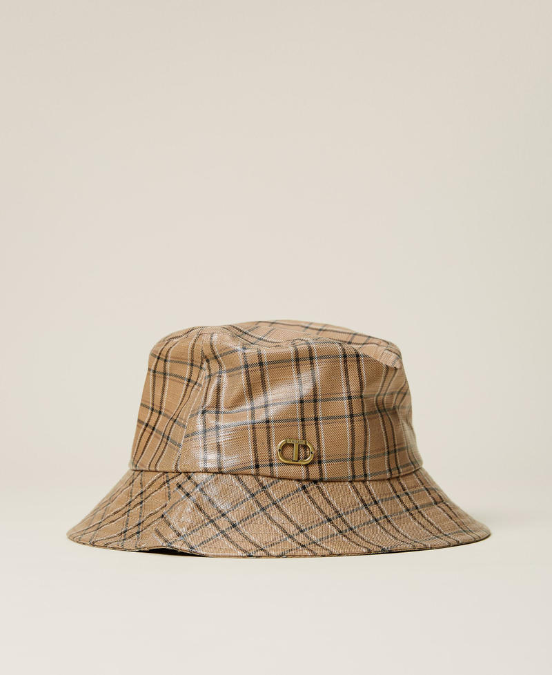 Cappello fisher con stampa check