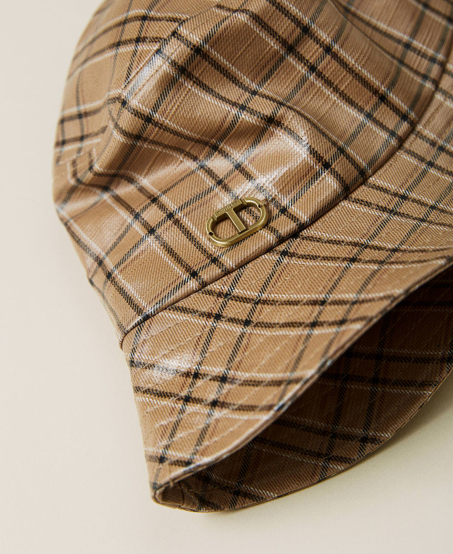 Cappello fisher con stampa check