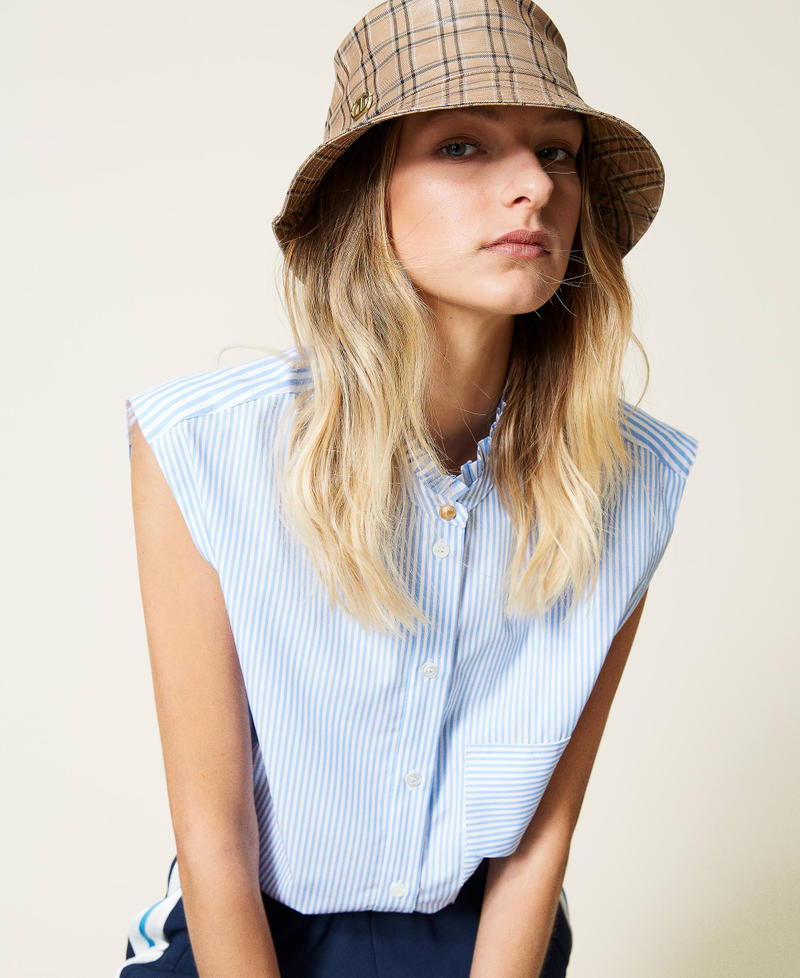 Cappello fisher con stampa check