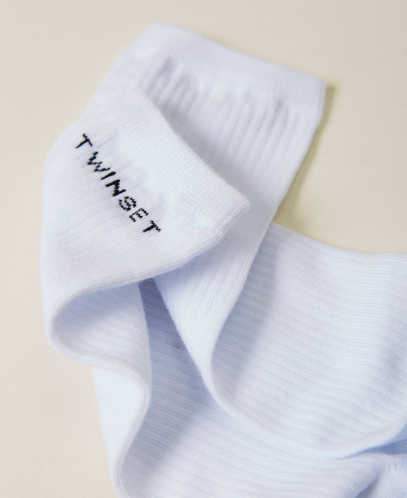 Chaussettes côtelées avec logo