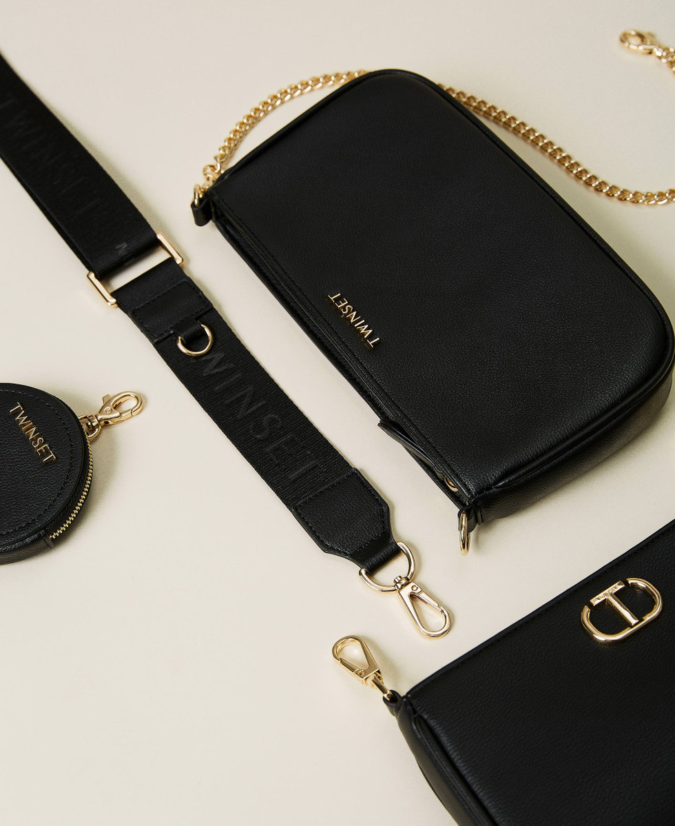 Shoulder bag and coin purse set Woman, Black | TWINSET Milano