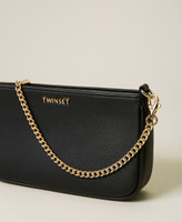 TWINSET: crossbody bag with woven raffia effect - Sand  Twinset crossbody  bags 221TD8121 online at