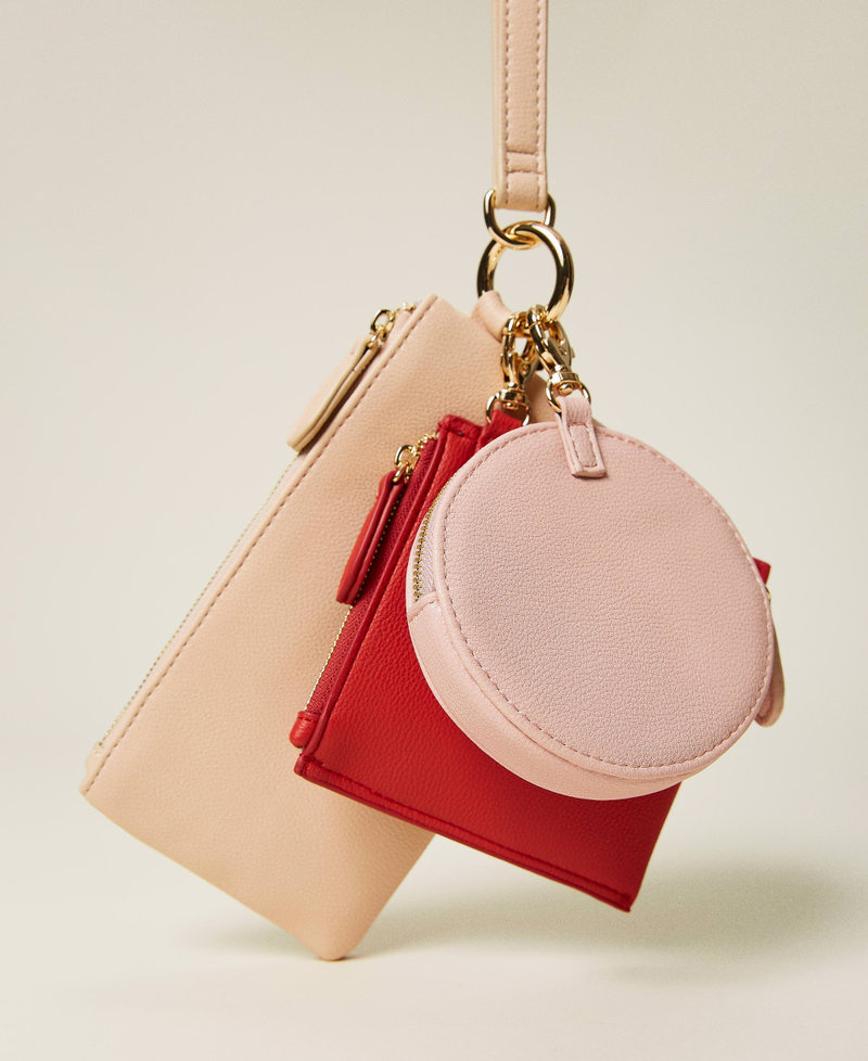 Pochette and coin purse set "Sahara Rose" Pink / "Cuban Sand" Beige Multicolour Woman 221TB7151-03