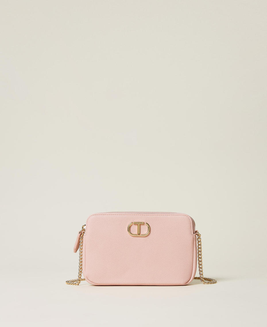 'Lili’ shoulder bag with logo and chain "Sahara Rose” Pink Woman 221TB7154-01