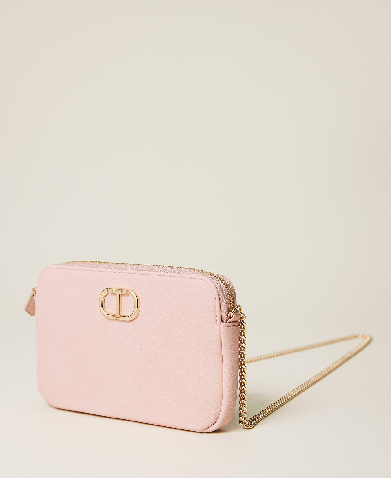 'Lili’ shoulder bag with logo and chain "Sahara Rose” Pink Woman 221TB7154-02