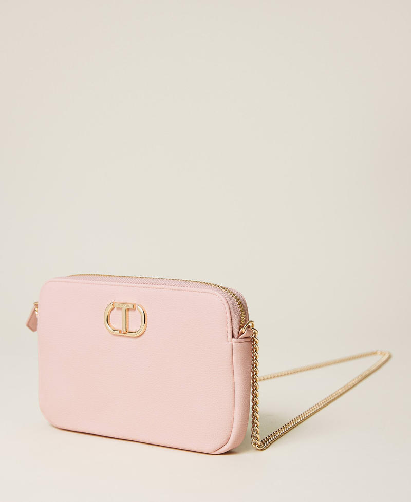 'Lili’ shoulder bag with logo and chain "Sahara Rose” Pink Woman 221TB7154-02