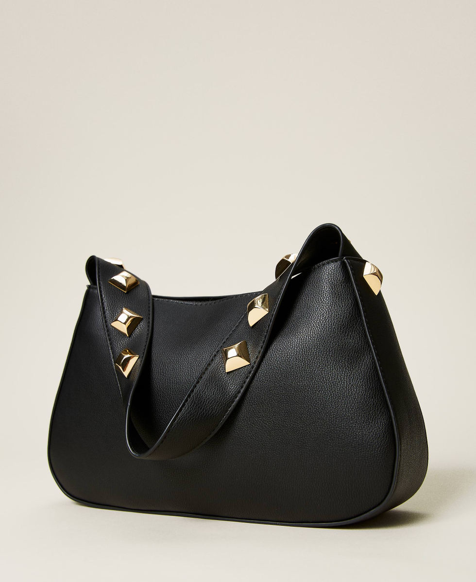 Hobo bag with studs