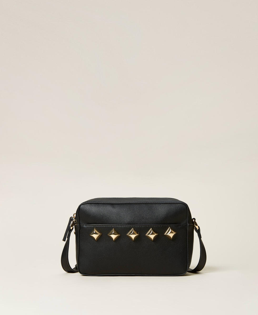 Twinset Logo-lettering Crossbody Bag in Black