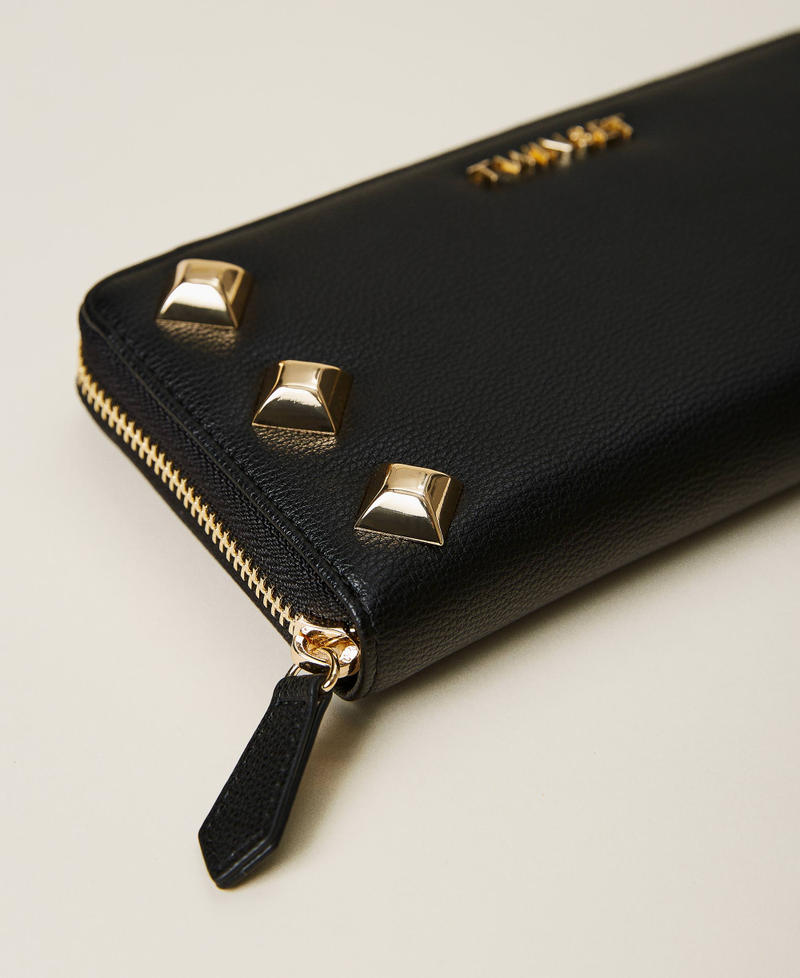 Wallet with studs Black Woman 221TB7166-02