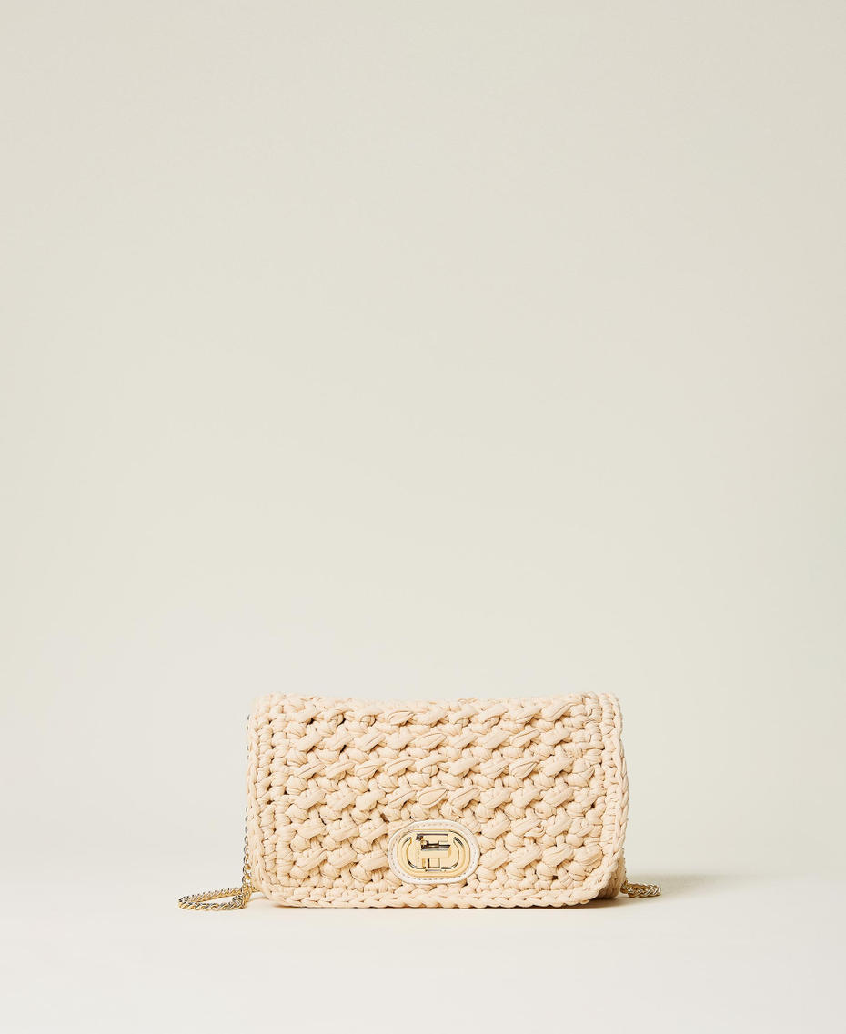Crochet shoulder bag “Cuban Sand” Pink Woman 221TB7280-01