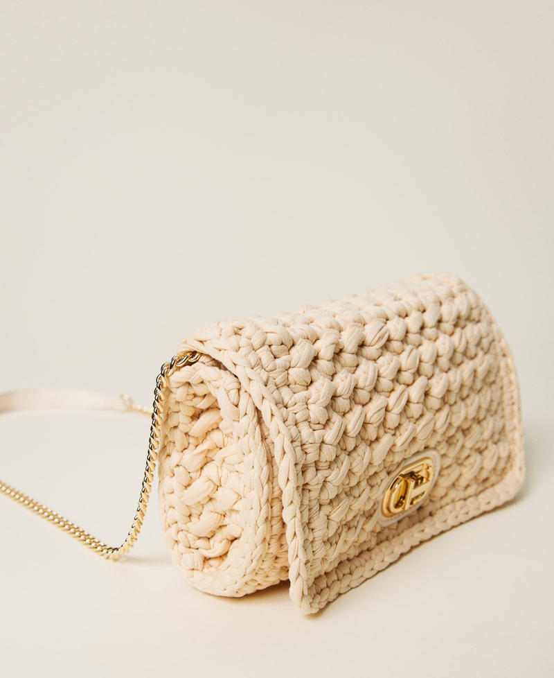 Crochet shoulder bag “Cuban Sand” Pink Woman 221TB7280-02