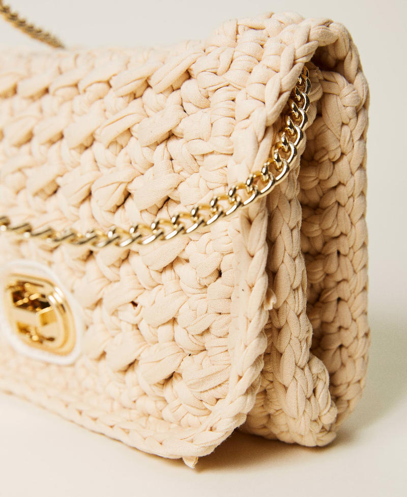 Crochet shoulder bag “Cuban Sand” Pink Woman 221TB7280-04