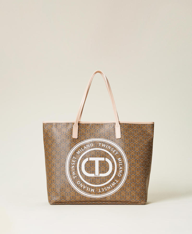 Сумка-шоппер с принтом логотипа