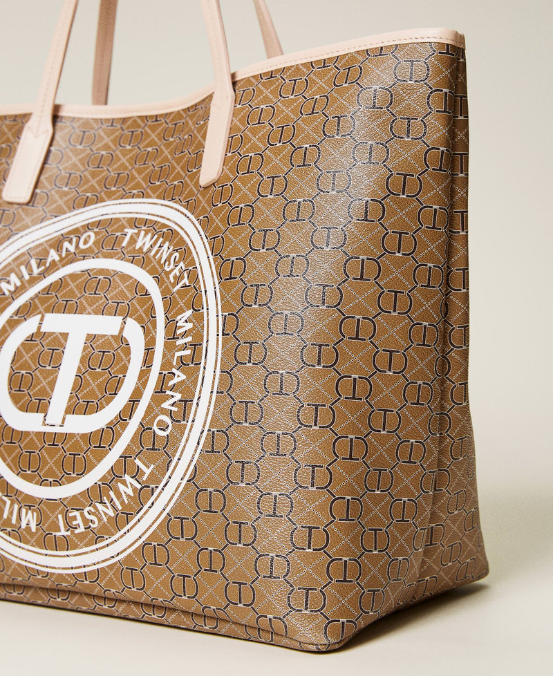 Сумка-шоппер с принтом логотипа