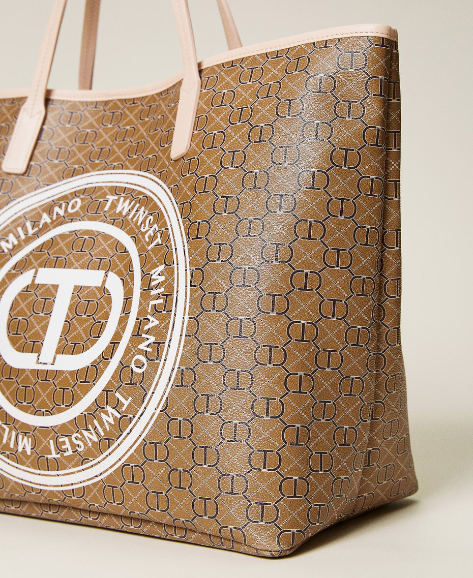 Сумка-шоппер с принтом логотипа