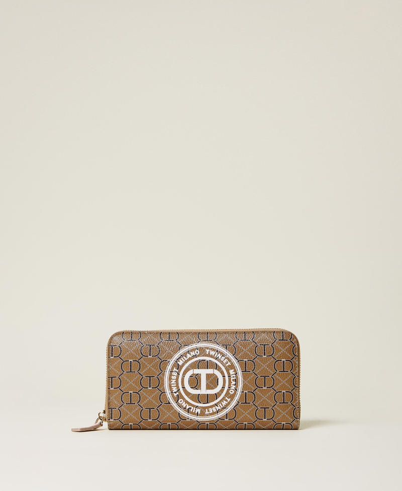 'Iti’ wallet with logo print Camel Logomania Print Woman 221TB7295-01