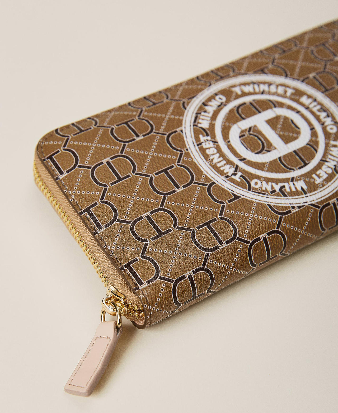 'Iti’ wallet with logo print Camel Logomania Print Woman 221TB7295-02