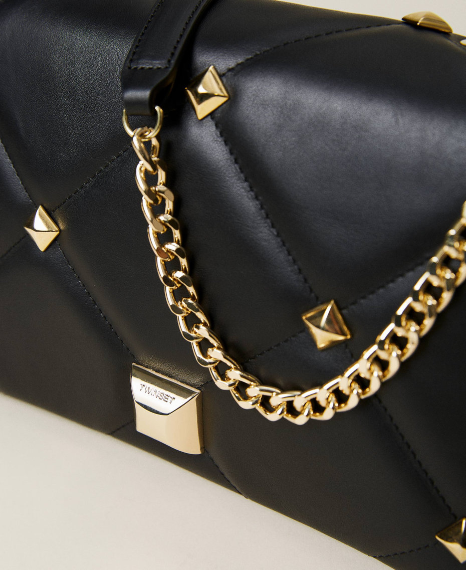 'Cara’ studded leather shoulder bag