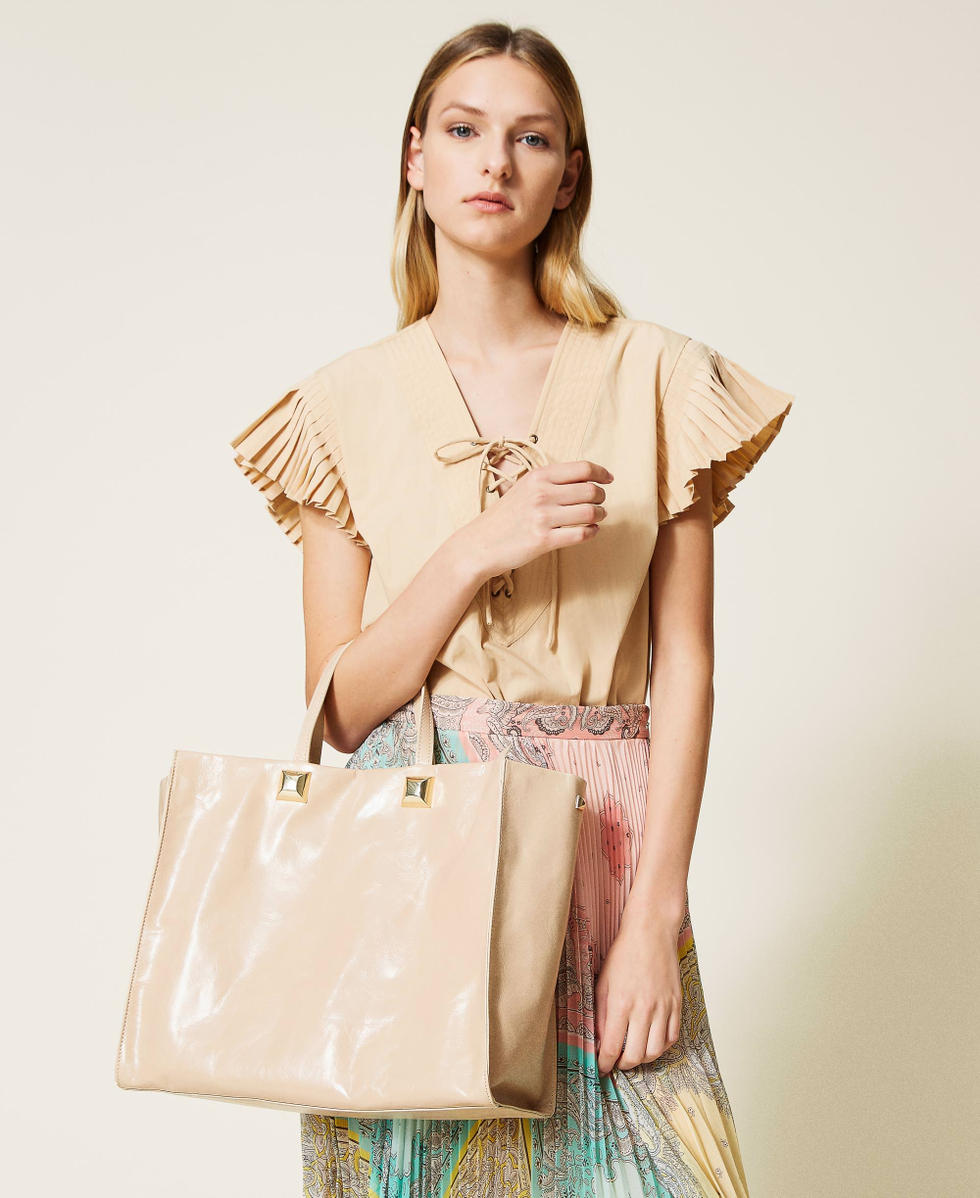 GroBe Twinset Bag im Shopperformat aus Leder