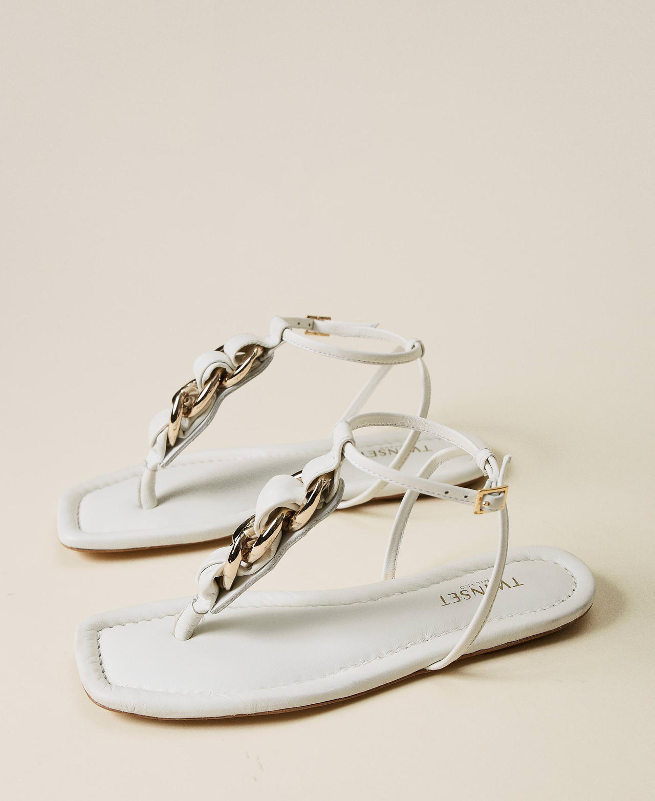 White flat thong sandals store