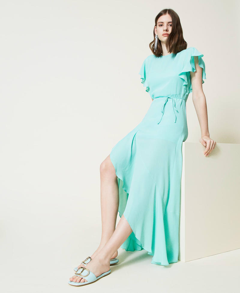 Nappa leather sliders with logo