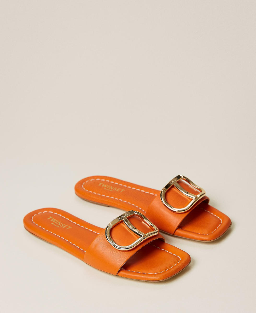 Tan clearance leather sliders