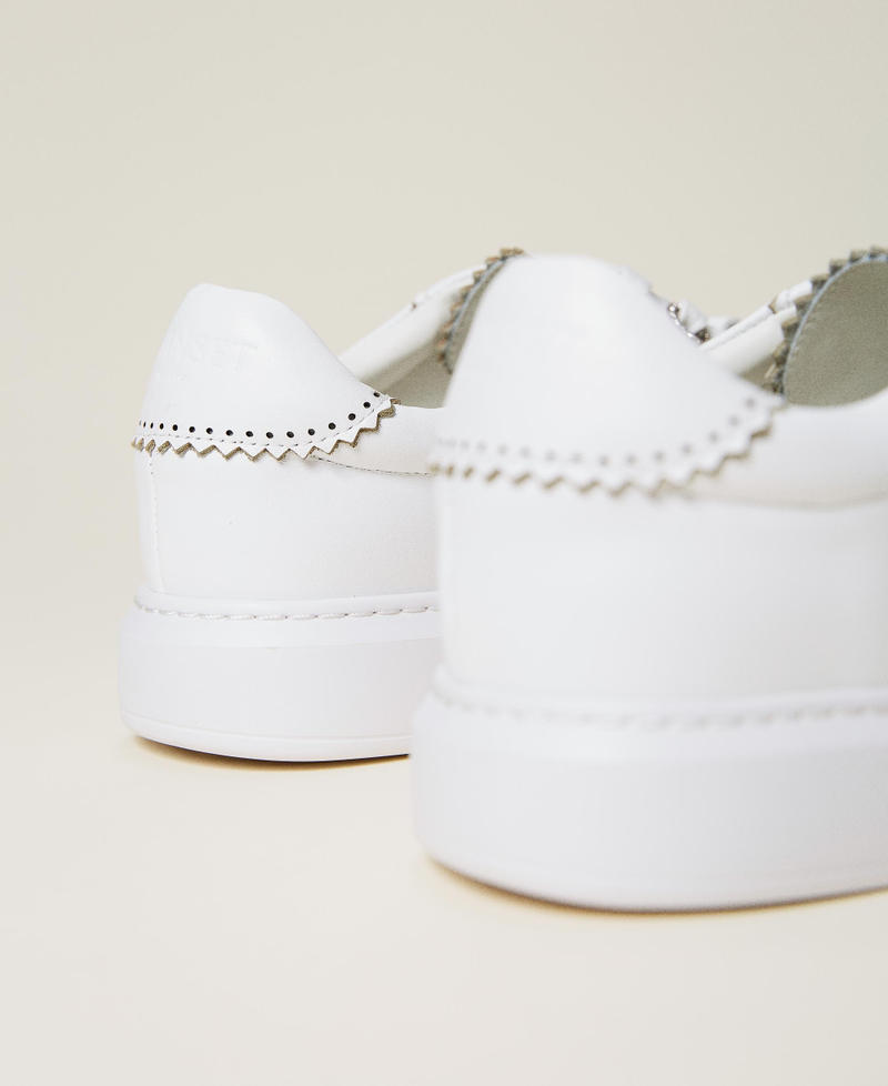 Baskets en cuir avec strass