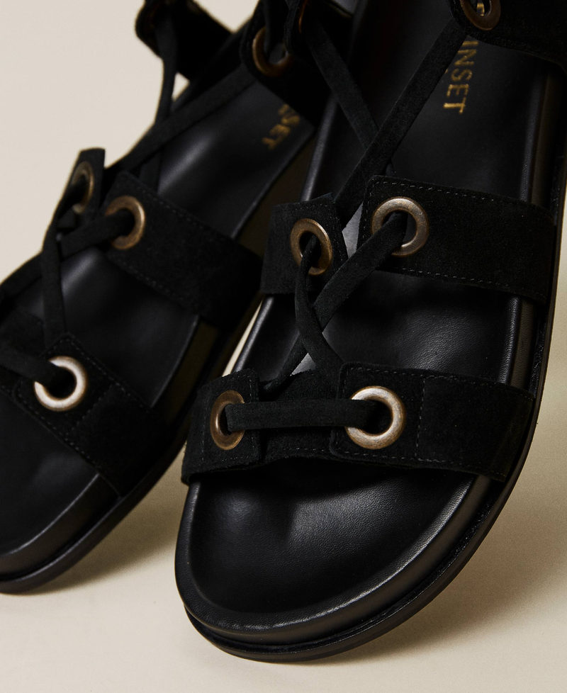 Gladiator suede sandals