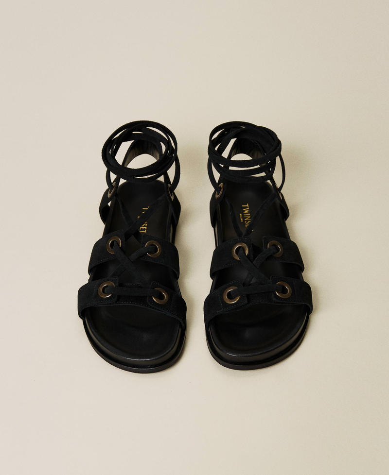 Gladiator suede sandals