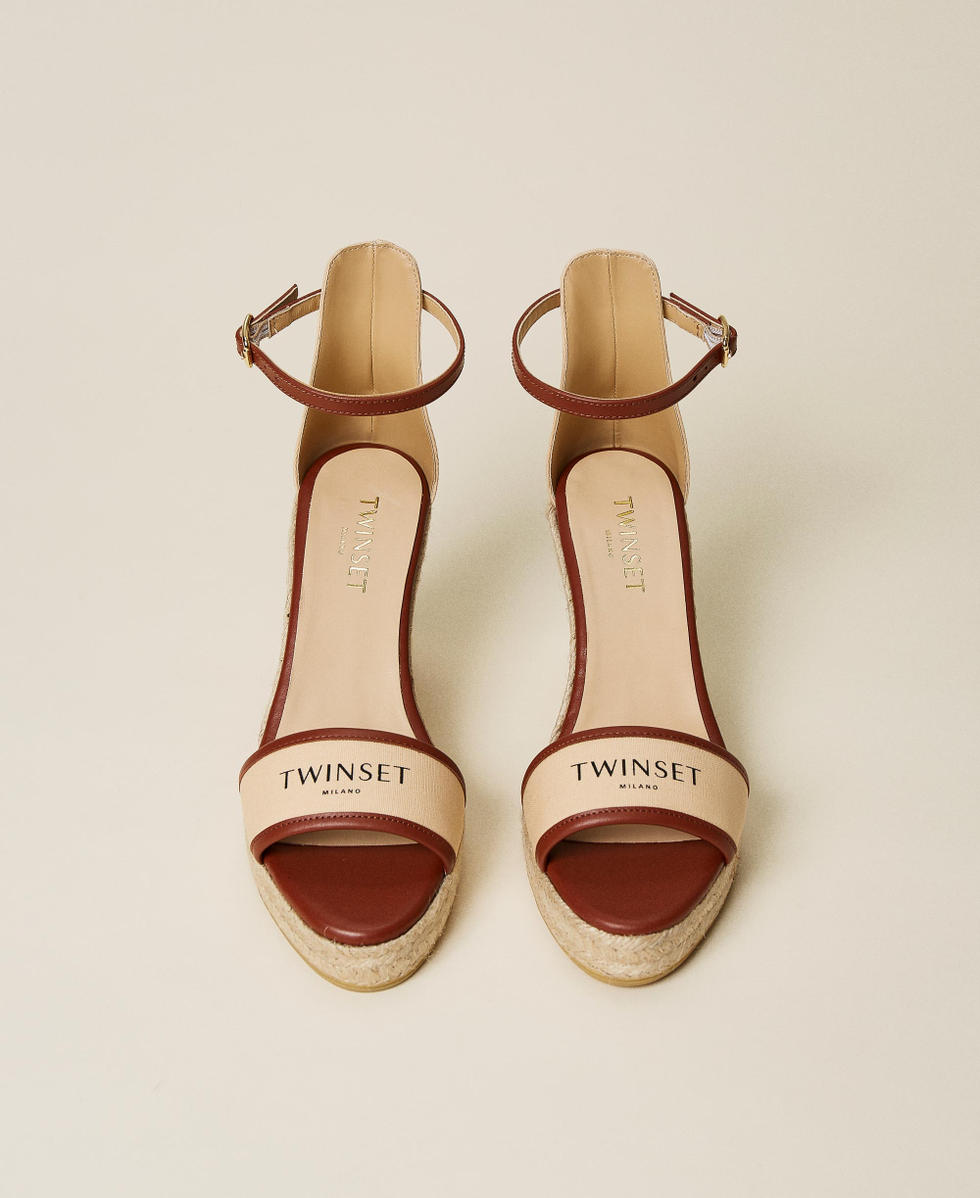Sandali zeppa twin set top