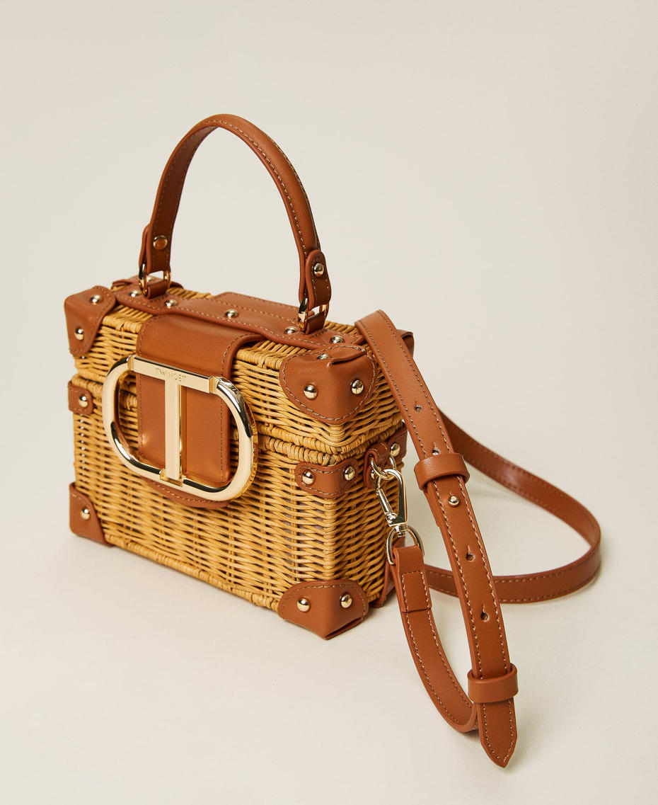 'Apo' hard case woven bag