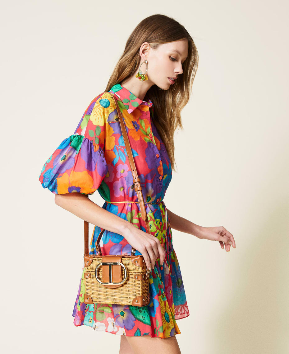 'Apo' hard case woven bag