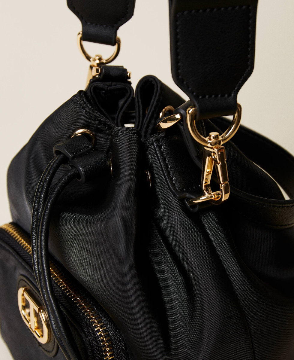 Technical fabric bucket bag