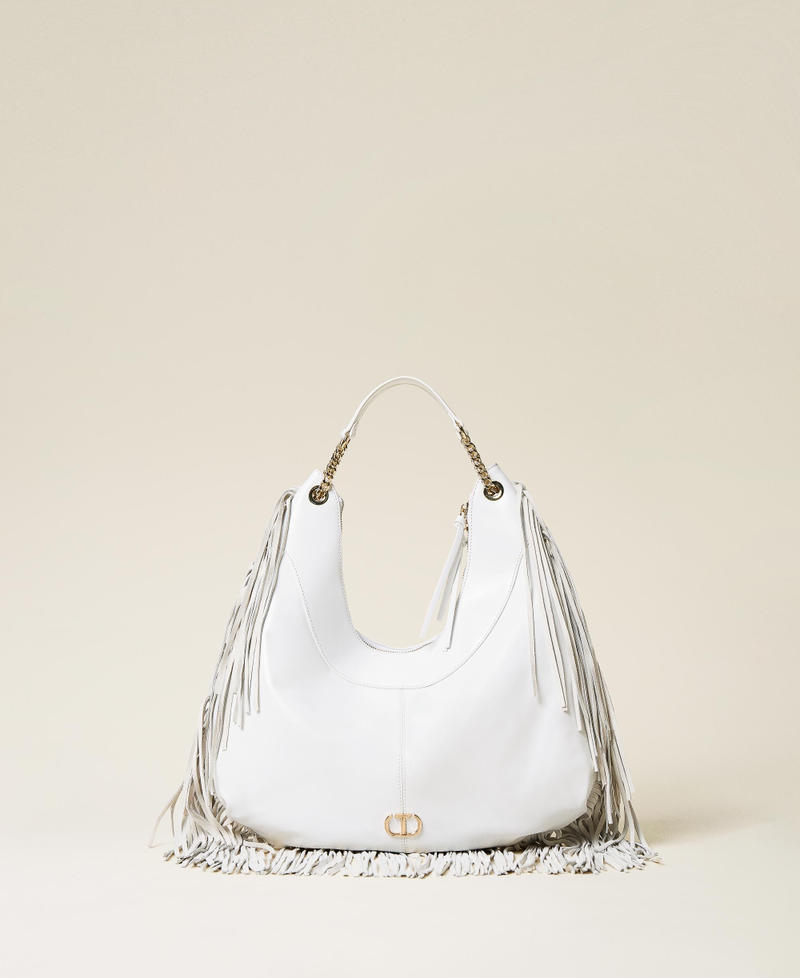 Borsa hobo 'Agápi' in pelle con frange Giglio Donna 221TD8300_00381_01