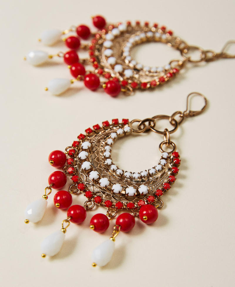 Boucles d’oreilles avec perles en verre Rouge Coquelicot Femme 221TO506D-02