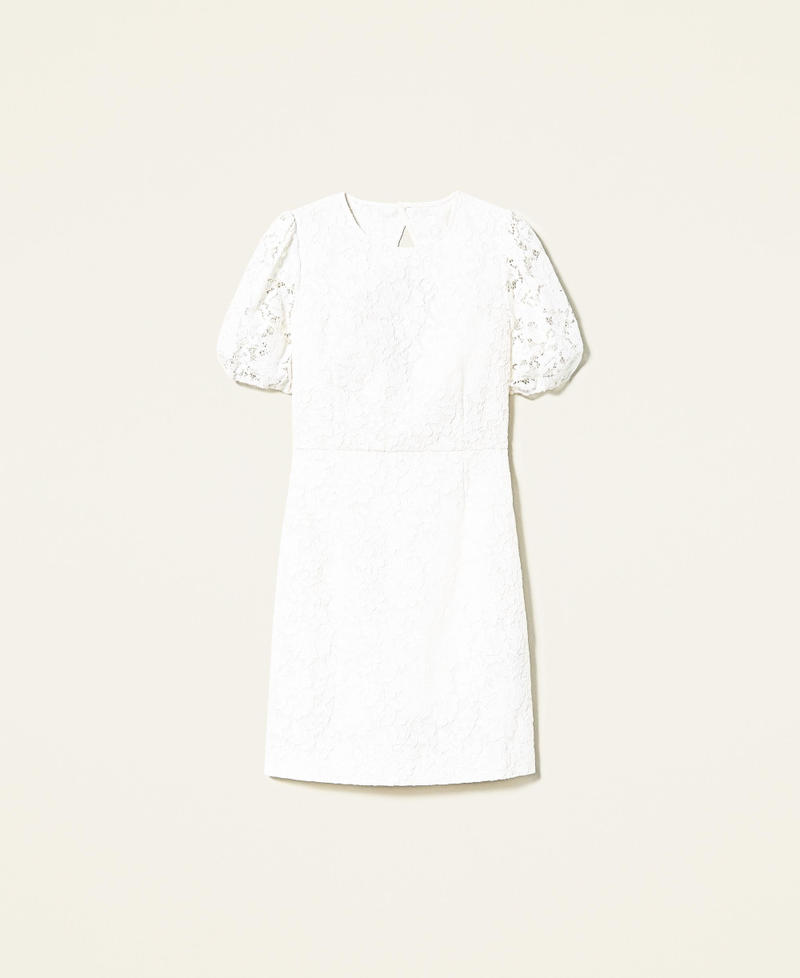 Приталенное платье из макраме Белый Снег женщина 221TP2037-0S