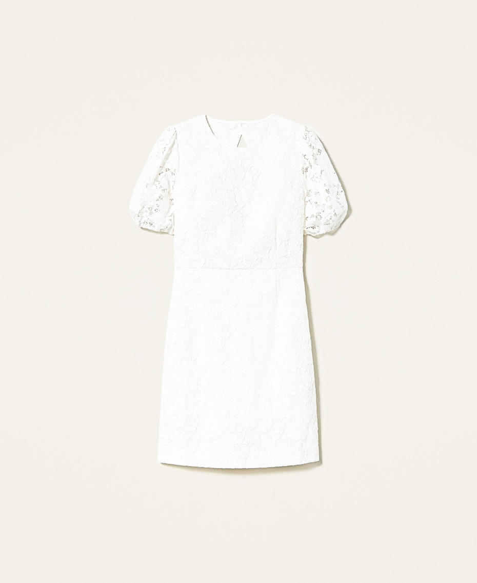 Abito fitted in macramè Bianco Neve Donna 221TP2037_00282_S0