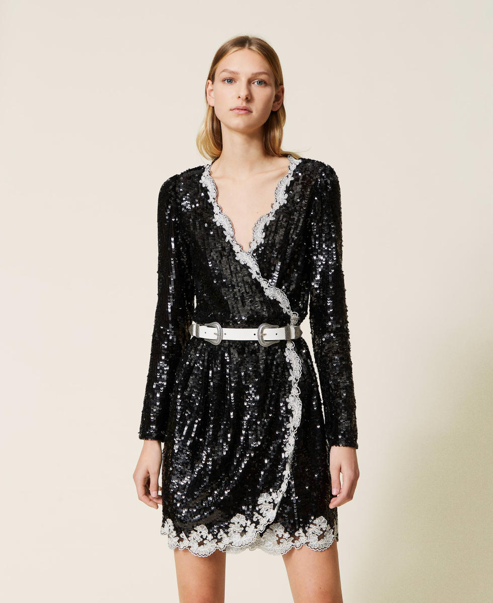 Vestito best sale glitter nero