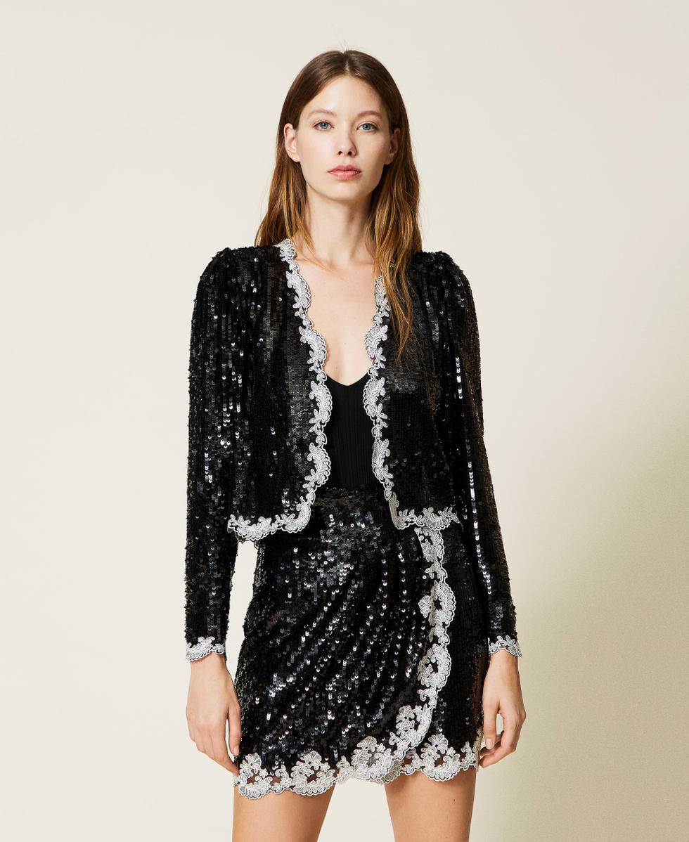 ミニスカート TWINSET FW23 Embroidery skirt (232TP3661S17912 00107) Vikki Embroidered Mini Skirt
