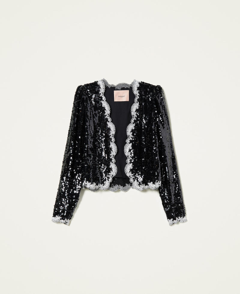 Full sequin jacket with embroidery